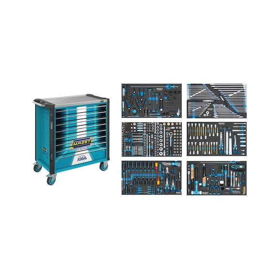 HAZET Werkstattwagen Assistent 179NXL-8S1/515 515-teilig - Werkstattwagen