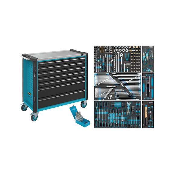 HAZET Assistent 179NXXL workshop trolley, 179NXXL-7/352 range, 352-piece set - Workshop trolley
