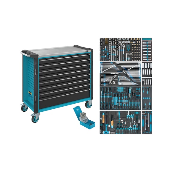 HAZET Assistent 179NXXL workshop trolley, assortment 179NXXL-8/399, 399-piece set - Workshop trolley