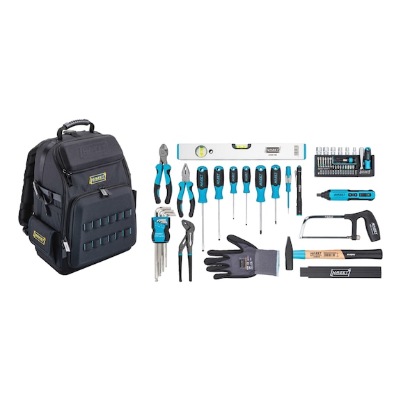 HAZET Werkzeug-Rucksack 191R-1/56 56-teilig - Werkzeugsortiment