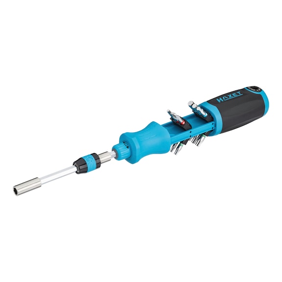 HAZET Bit ratchet screwdriver with integrated magazine 811R-4, 14-piece set - Bit screwdriver