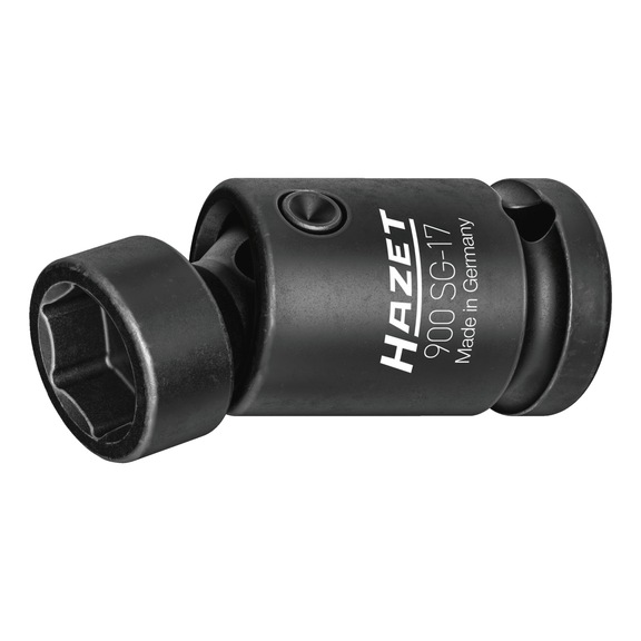 HAZET Kraft-Gelenk-Steckschl&uuml;sseleinsatz 900SG-17 1/2 Zoll (12,5 mm) Vierkant 17 mm - Kraftschraubereinsatz (6kant)