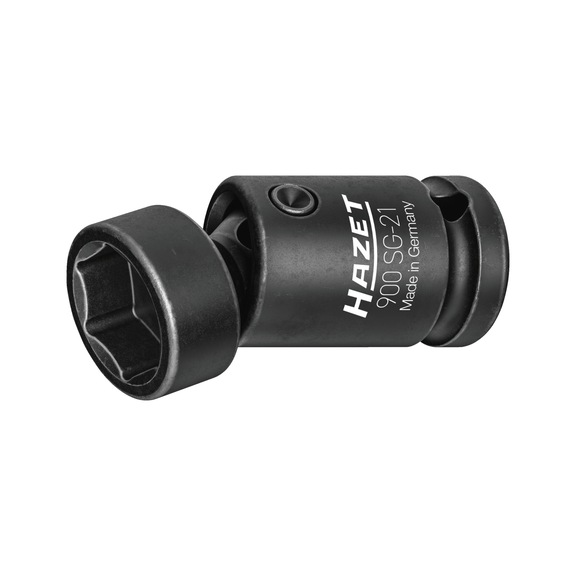 HAZET Kraft-Gelenk-Steckschl&uuml;sseleinsatz 900SG-21 1/2 Zoll (12,5 mm) Vierkant 21 mm - Kraftschraubereinsatz (6kant)