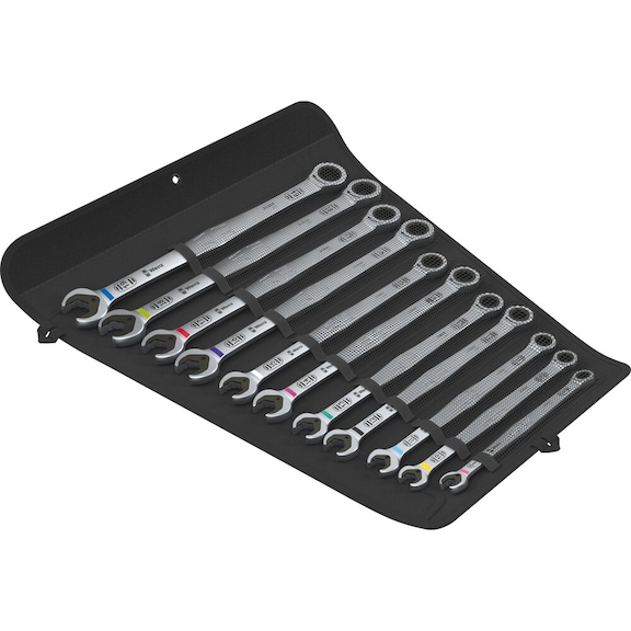 WERA Open-end and ring ratchet spanner set 6007 Joker 11 Set 1, 11-piece 05020382001 - Combination ratchet wrench set