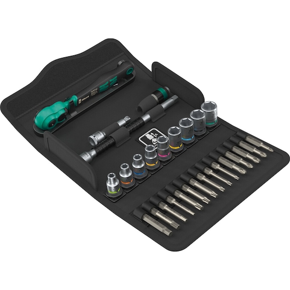 WERA Zyklop Comfort Knarrensatz 8100 SA 14 Umschalthebel 1/4 Zoll 05005541001 - Zyklop Comfort Knarre