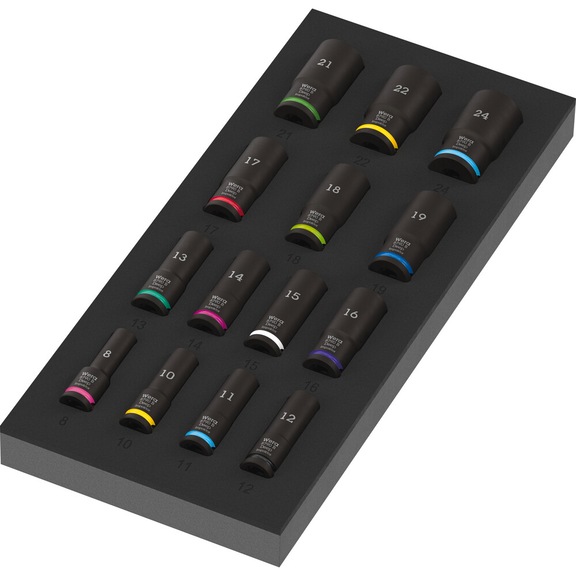 WERA Foam insert 9728 Zyklop B 3/8-inch socket set 1 05150118001 - Socket wrench (set)
