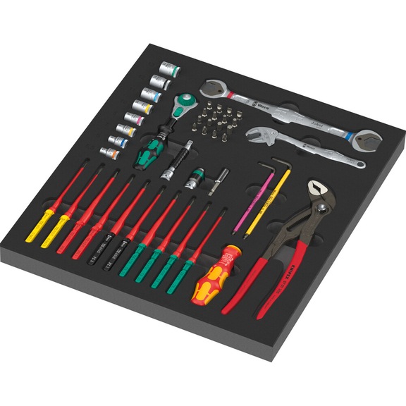 WERA Foam insert 9753 Kraftform Compact Maintenance Set 1, 45-piece 05150153001 - Tool assortment