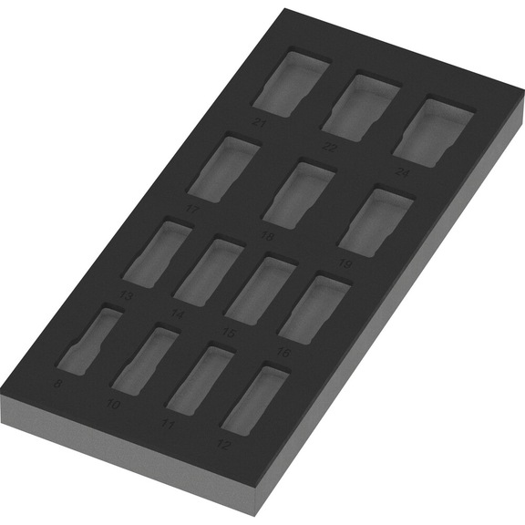 WERA Foam insert 9828 8790 B Impaktor Deep Set 1, without tools 05137317001 - Drawer foam rubber insert (workshop)