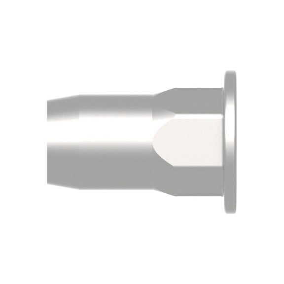 GESIPA Blind rivet nuts, A4 stainless steel, flat-round head, M6 x 9 x 15.5, pack of 250, 1455466 - Blind rivet nut