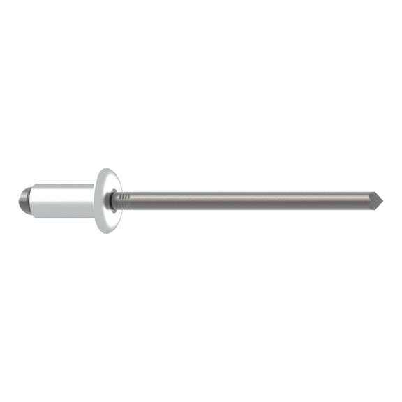GESIPA Blind rivets, steel/steel, flat round head, 4 x 18, pack of 500, 1454609 - Blind rivet