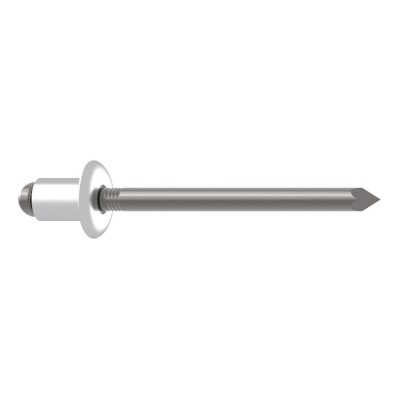 GESIPA Blind rivets, aluminium/stainless steel, flat round head, 5 x 8, pack of 500, 1433597 - Blind rivet