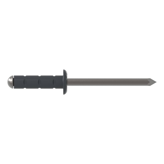 GESIPA Blind rivets, aluminium/stainless steel, 4.8 x 25, RAL 7011 iron grey, pack of 250, 1456070 - Blind rivet