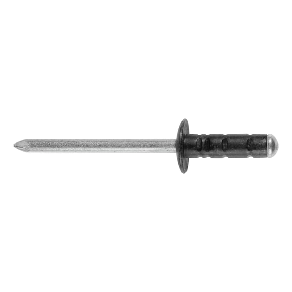 GESIPA Blindniete Alu/Niro Gro&szlig;kopf 4,8 x 15 K 11,4 schwarz Pack mit 500 St&uuml;ck 1433906 - Blindniet