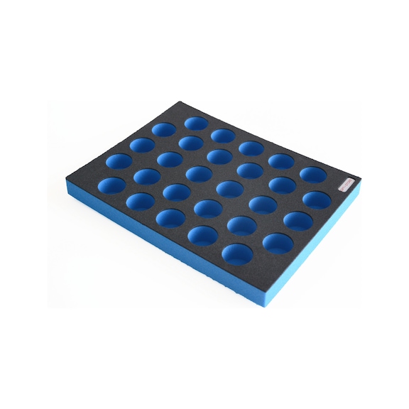 OPT-I-STORE Hartschaumeinlage leer 260x345x30 mm f&uuml;r Spannzangensatz ER40 - Hartschaumeinlage f&uuml;r Spannzangens&auml;tze ER40