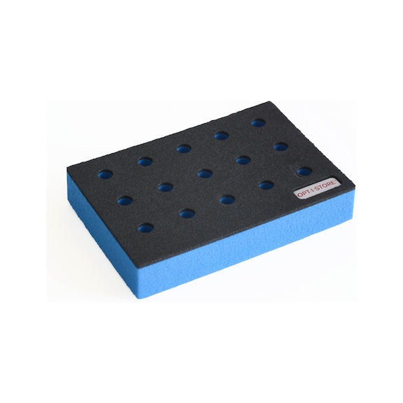 OPT-I-STORE Hartschaumeinlage leer 172x115x30 mm f&uuml;r Spannzangensatz ER11 - Hartschaumeinlage f&uuml;r Spannzangens&auml;tze ER40
