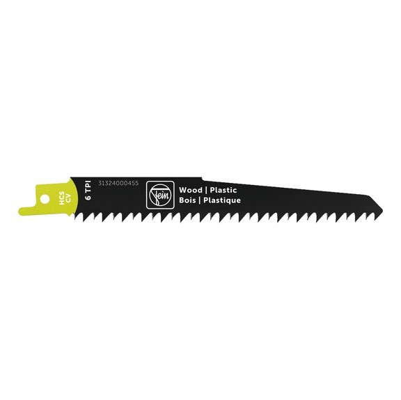 FEIN Reciprocating saw blade for wood and plastic HCS 130 T6 WP 31324000455 - Saw blade for reciprocating saw