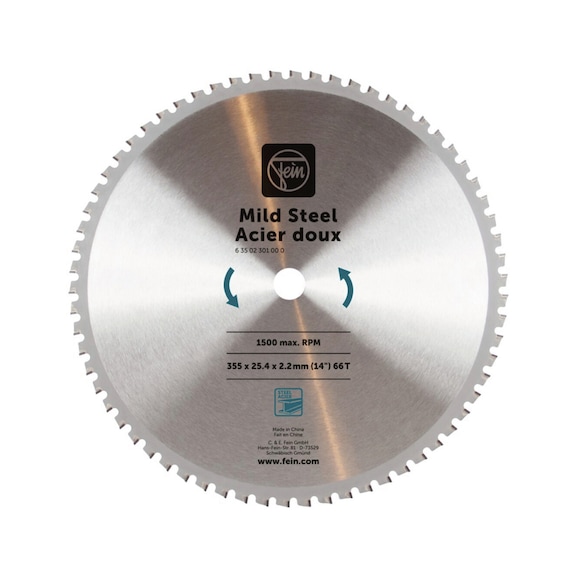 FEIN Saw blade diameter 355 mm teeth 66 thickness 2.2 mm 63502301000 - Machine saw blade