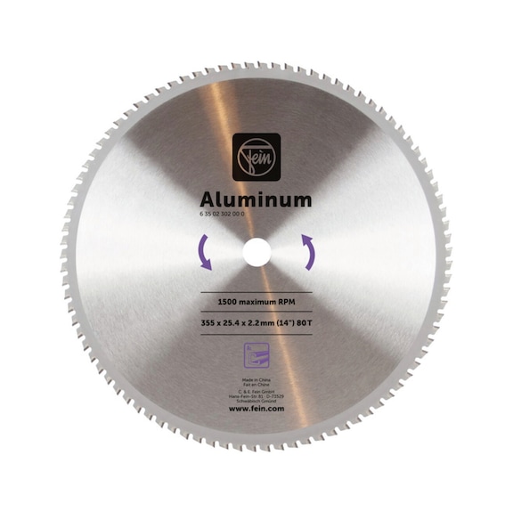 FEIN S&auml;geblatt Durchmesser 355 mm Z&auml;hne 80 Dicke 2,8 mm 63502302000 - Maschinens&auml;geblatt