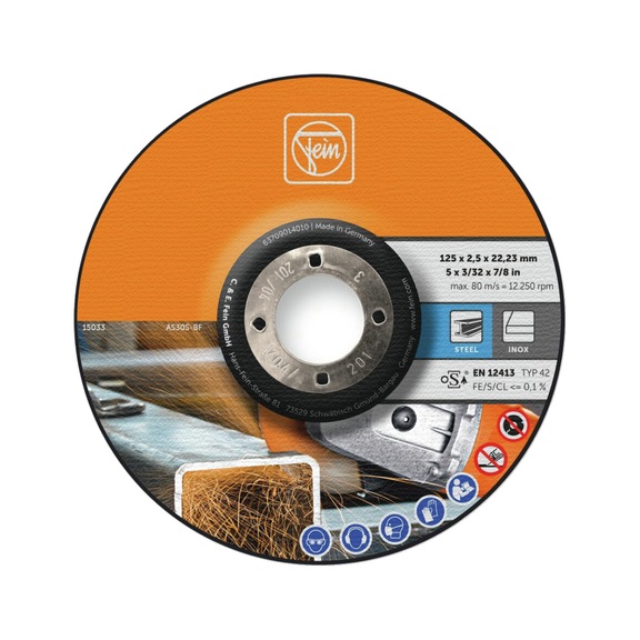 FEIN Cut-off wheel diameter 125 mm thickness 25 mm 63709014010 - Cut-off wheel