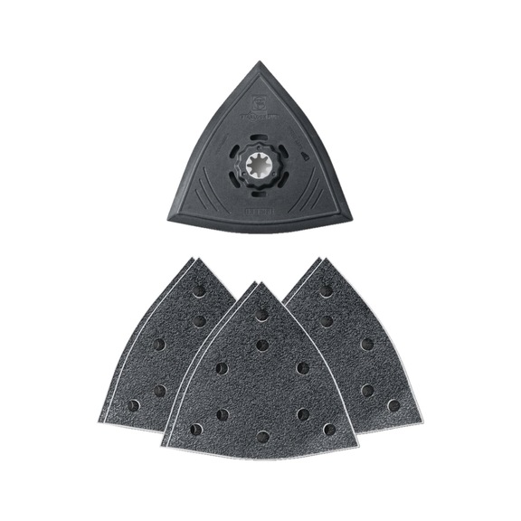 FEIN Schleifset Kantenl&auml;nge 130 mm Aufnahme SLP 63806204210 - Schleifwerkzeug aus Schleifmittel auf Unterlage