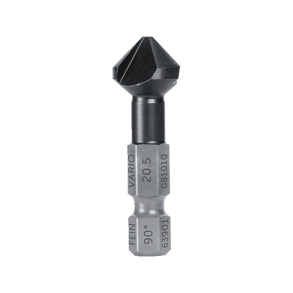 FEIN VARIO 90 Grad Kegelsenker Durchmesser 20.5 mm M10 L.63 mm HSS 63901081010 - Stufen- und Kegelsenker (nicht l&ouml;sbare Schneiden)