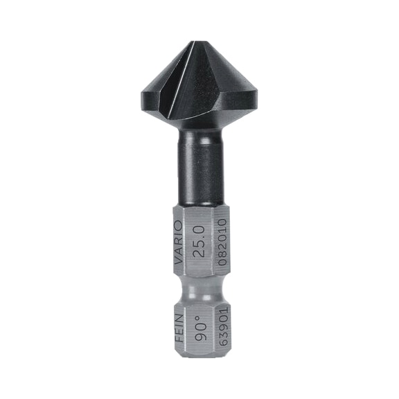 FEIN VARIO 90 Grad Kegelsenker Durchmesser 25 mm M12 L.67mm HSS 63901082010 - Stufen- und Kegelsenker (nicht l&ouml;sbare Schneiden)