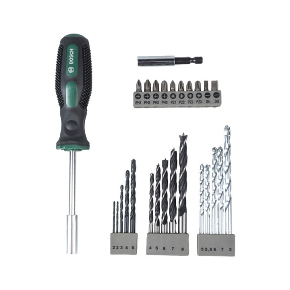 BOSCH Bohrer- und Schrauberbit-Set, 27 teilig 2607017201 - Schraubendrehereinsatz (Sortiment)