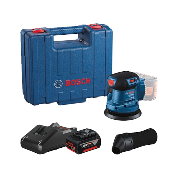 BOSCH Exzenterschleifer GEX 185-LI, 1 x Akku GBA 18V 4 Ah Handwerkerkoffer 06013A5021 - Exzenterschleifer (Akku)