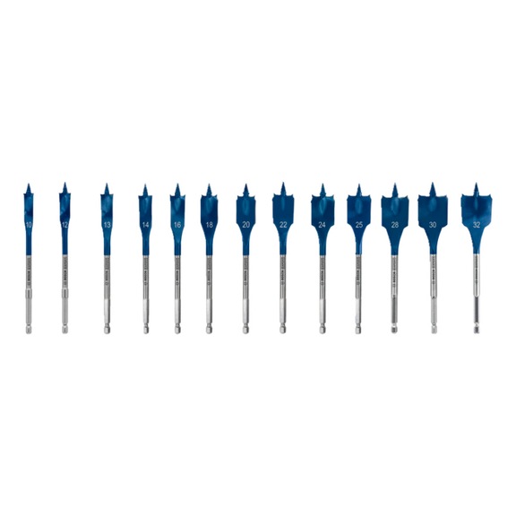 BOSCH EXPERT Self Cut Speed Flachfr&auml;sbohrer-Set, 10-32 mm, 13 teilig 2608902112 - EXPERT Self Cut Speed Flachfr&auml;sbohrer-Set