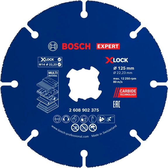 BOSCH EXPERT Multi Material Carbide-Trennscheibe 125x1.6x22,23&nbsp;mm X-Lock 2608902375 - Trennschleifscheibe
