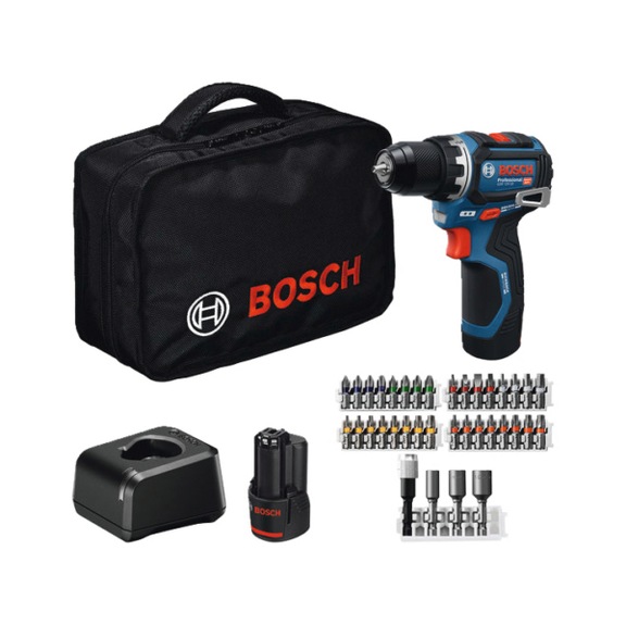 BOSCH Akku-Bohrschrauber GSR 12V-32, 2x GBA 12V 2.0Ah Werkzeugtasche 06019N7004 - Bohrschrauber (Akku)