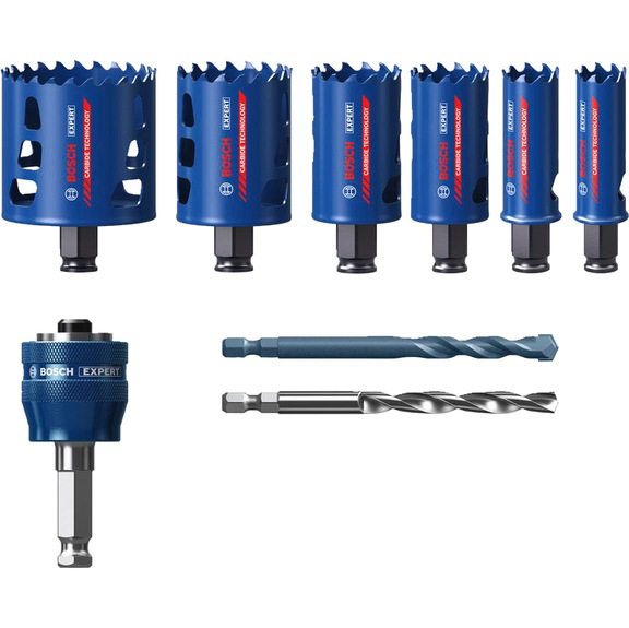 BOSCH EXPERT Multi Material Power Change Plus-Lochs&auml;ge 9-teilig 2608901907 - Lochs&auml;gen-Satz