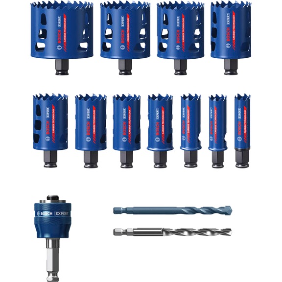 BOSCH EXPERT Multi Material Power Change Plus-Lochs&auml;gen-Set, 14 teilig 2608901908 - Lochs&auml;gen-Satz