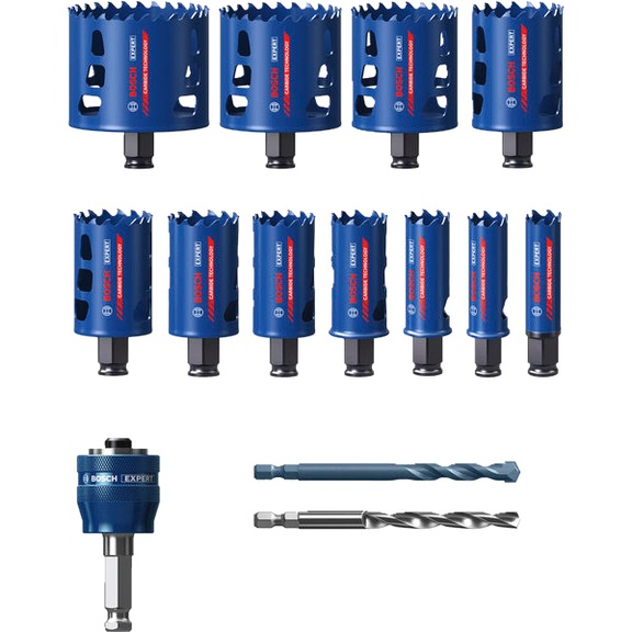 BOSCH EXPERT Multi Material Power Change Plus-Lochs&auml;gen-Set, 14 teilig 2608901909 - Lochs&auml;gen-Satz