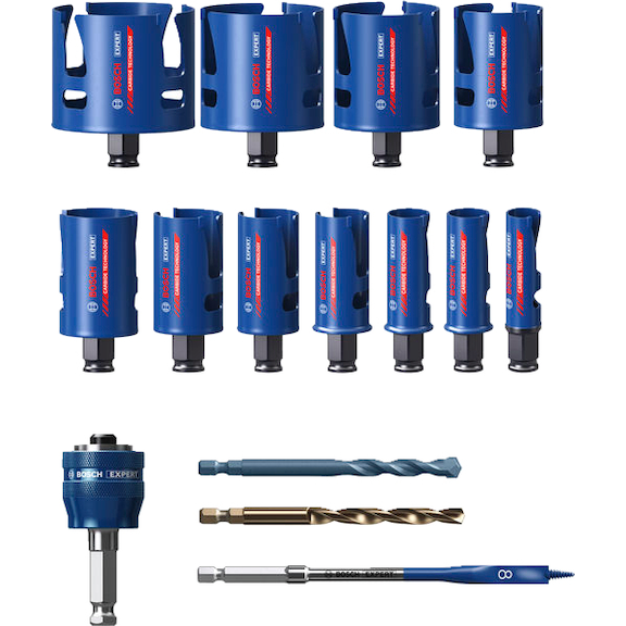 BOSCH EXPERT Construction Material Power Change Lochs&auml;gen-Set 15 teilig 2608901950 - Lochs&auml;gen-Satz