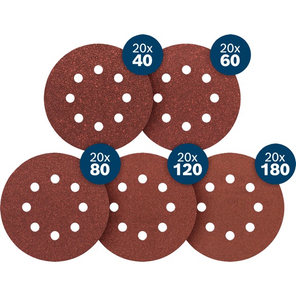 BOSCH EXPERT C430 Schleifpapier-Set, 125mm, 100 teilig, Starter Pack 2608623340 - EXPERT C430 Schleifpapier-Set