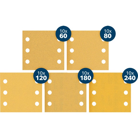 BOSCH EXPERT C470 Sandpaper Set, 115x107mm, 50-piece Starter Pack 2608902517 - EXPERT C470 Sandpaper Set
