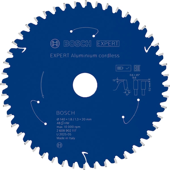 BOSCH EXPERT Aluminium Kreiss&auml;geblatt, 140x20 mm, Z48 2608902117 - EXPERT Aluminium Kreiss&auml;geblatt
