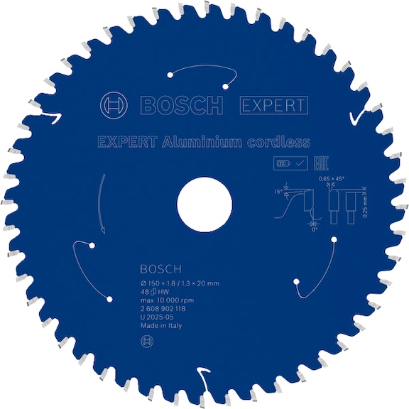 BOSCH EXPERT Aluminium Kreiss&auml;geblatt, 150x20 mm, Z48 2608902118 - EXPERT Aluminium Kreiss&auml;geblatt