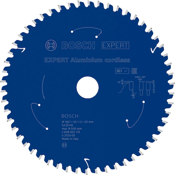 BOSCH EXPERT Aluminium Kreiss&auml;geblatt, 160x20 mm, Z54 2608902119 - EXPERT Aluminium Kreiss&auml;geblatt