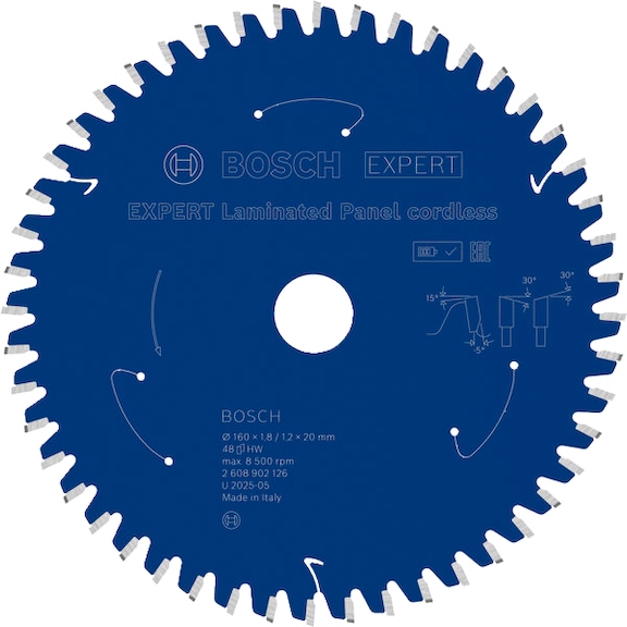 BOSCH EXPERT Laminated Panel Kreiss&auml;geblatt, 160x1,8x20 mm, Z48 2608902126 - EXPERT Laminated Panel Kreiss&auml;geblatt