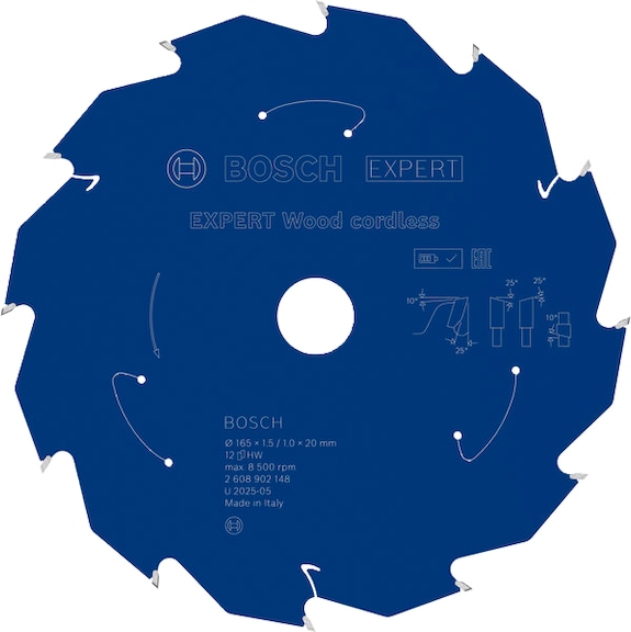 BOSCH EXPERT Wood Kreiss&auml;geblatt, 165x20 mm, Z12 2608902148 - EXPERT Wood Kreiss&auml;geblatt