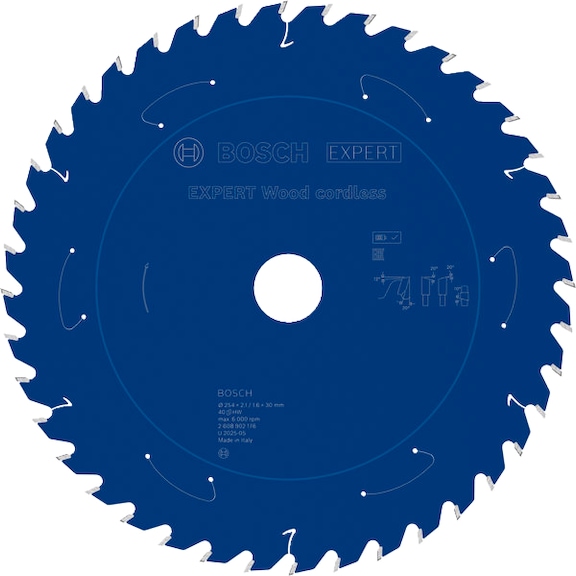 BOSCH EXPERT Wood circular saw blade, 254 x 2.1 x 30 mm, Z40 2608902176 - EXPERT Wood Circular Saw Blade
