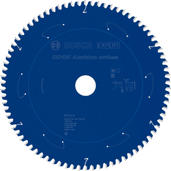 BOSCH EXPERT aluminium circular saw blade, 250 x 30 mm, Z78 2608902190 - EXPERT Aluminium circular saw blade