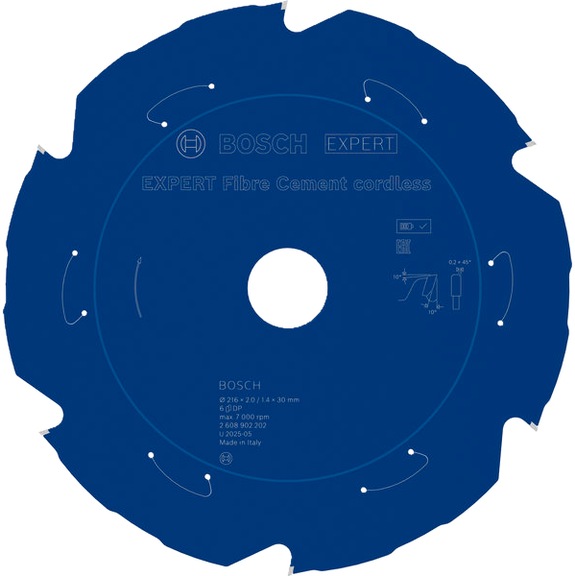 BOSCH EXPERT Fiber Cement Kreiss&auml;geblatt, 216x2x30 mm, Z6 2608902202 - EXPERT Fiber Cement Kreiss&auml;geblatt