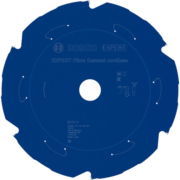 BOSCH EXPERT Fiber Cement Kreiss&auml;geblatt, 250x2,2x30 mm, Z6 2608902203 - EXPERT Fiber Cement Kreiss&auml;geblatt