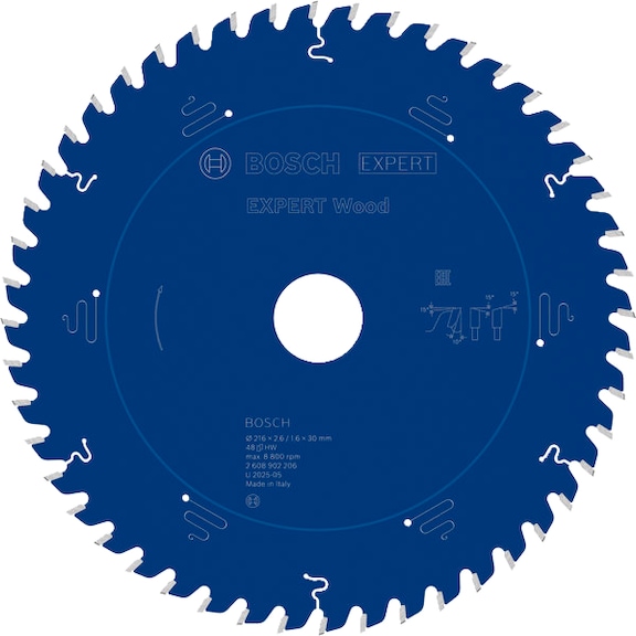 BOSCH EXPERT Wood circular saw blade, 216 x 30 mm, Z48 2608902206 - EXPERT Wood Circular Saw Blade