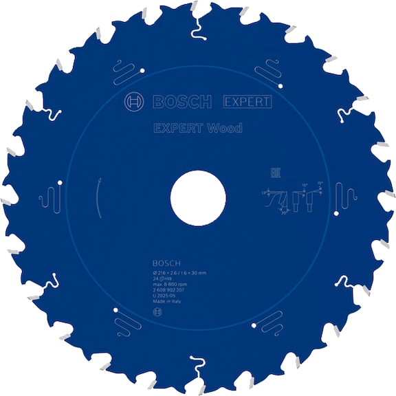 BOSCH EXPERT Wood circular saw blade, 216 x 30 mm, Z24 2608902207 - EXPERT Wood Circular Saw Blade