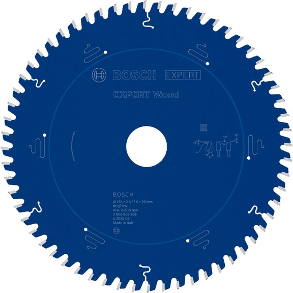 BOSCH EXPERT Wood circular saw blade, 216x30 mm, Z60 2608902208 - EXPERT Wood Circular Saw Blade