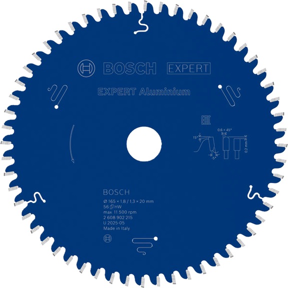 BOSCH EXPERT Aluminium Kreiss&auml;geblatt, 165x20 mm, Z56 2608902215 - EXPERT Aluminium Kreiss&auml;geblatt